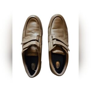 Dr. Scholl's size 14D men's shoes. Beige colored, velcro straps, barely worn.
